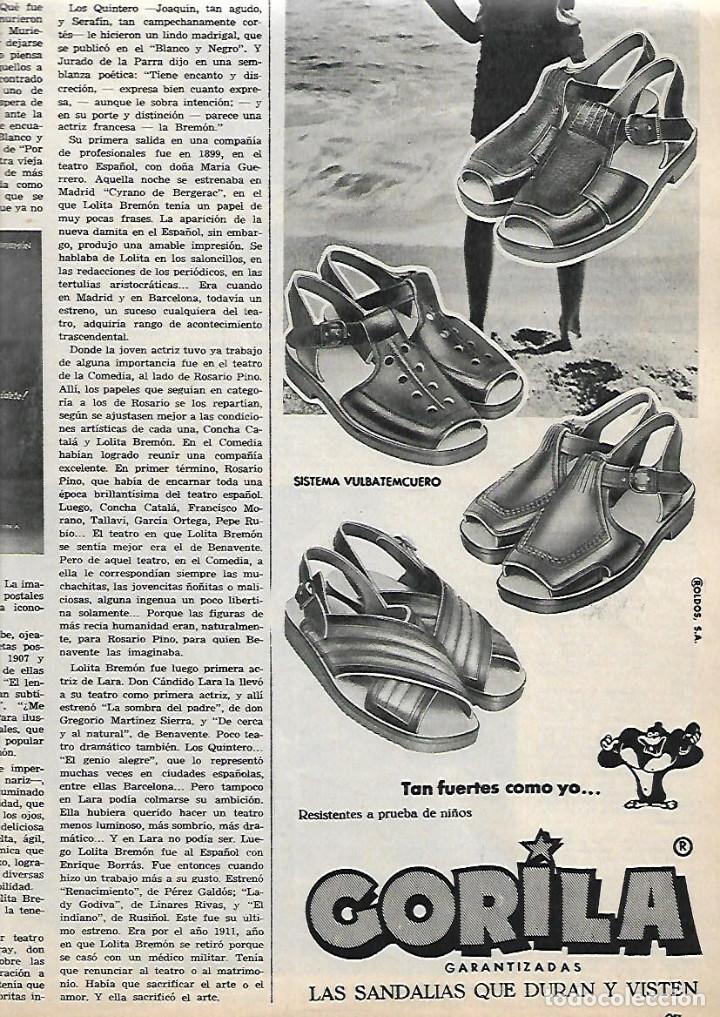 Sammelleidenschaft Papier: A&Ntilde;O 1965 RECORTE PRENSA PUBLICIDAD SANDALIAS GORILA ZAPATOS