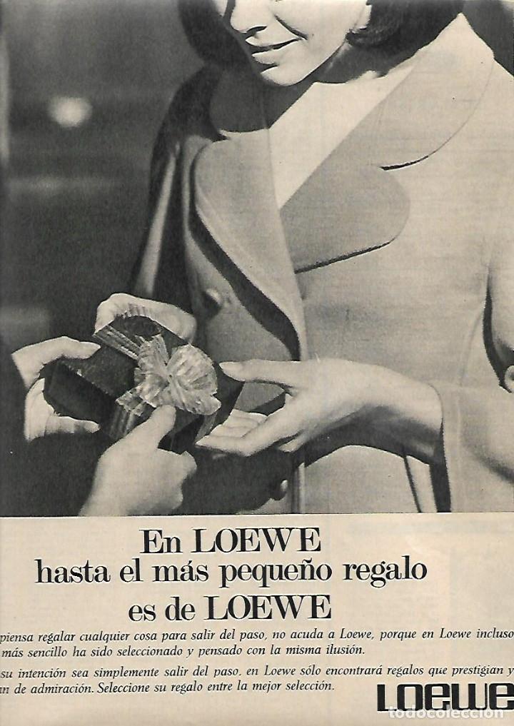 Collectionnisme: A&Ntilde;O 1966 RECORTE PRENSA PUBLICIDAD LOEWE REGALOS