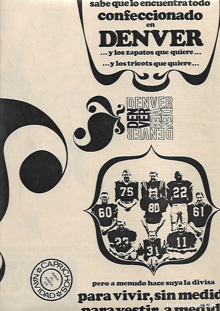 Colecionismo: A&Ntilde;O 1966 RECORTE PRENSA PUBLICIDAD COMERCIO DENVER MODA HOMBRE ZAPATOS TRICOTS