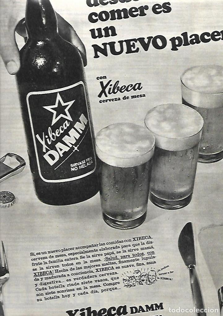 Sammelleidenschaft Papier: A&Ntilde;O 1966 RECORTE PRENSA PUBLICIDAD BEBIDAS CERVEZA XIBECA DAMM