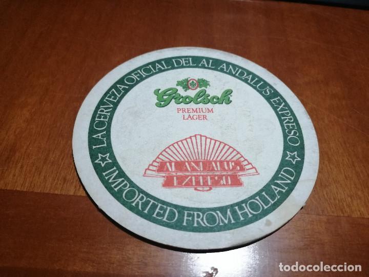 Colecionismo: GROLSOCH. PREMIUM LAGER. POSAVASOS. CART&Oacute;N. DOBLE CARA. BUEN ESTADO.