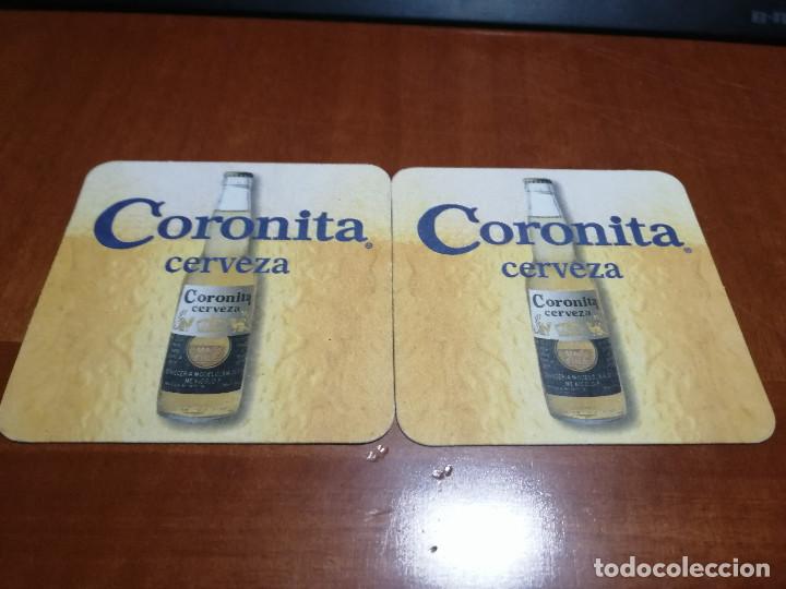 Colecionismo: CORONITA. CERVEZA. 2 POSAVASOS. CART&Oacute;N. UNA CARA. BUEN ESTADO.