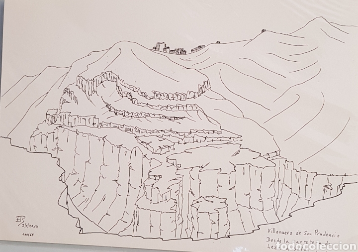 Coleccionismo: Dibujo original plumilla ernesto reiner - san prudencio- la rioja - car179