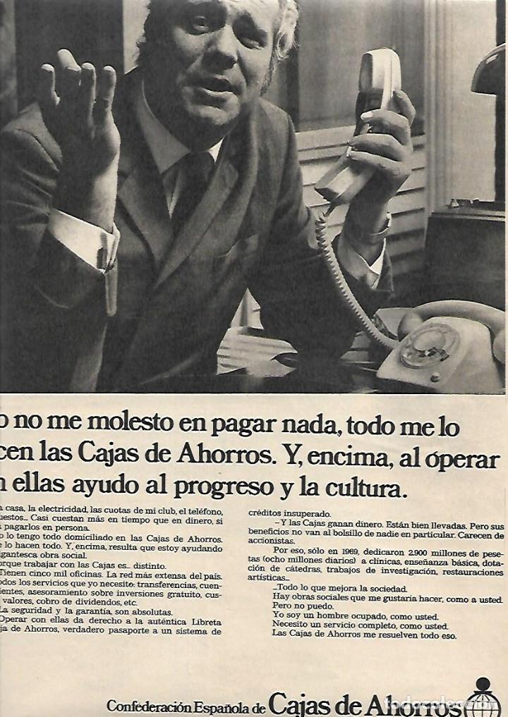 Collezionismo: A&Ntilde;O 1970 RECORTE PRENSA PUBLICIDAD CONFEDERACION ESPA&Ntilde;OLA DE CAJAS DE AHORROS