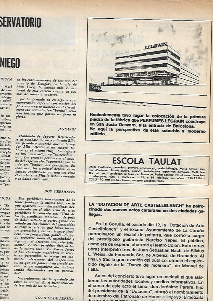 Collezionismo: A&Ntilde;O 1970 RECORTE PRENSA NOTICIA COLOCACION PRIMERA PIEDRA EDIFICIO LEGRAIN SAN JUST DESVERN