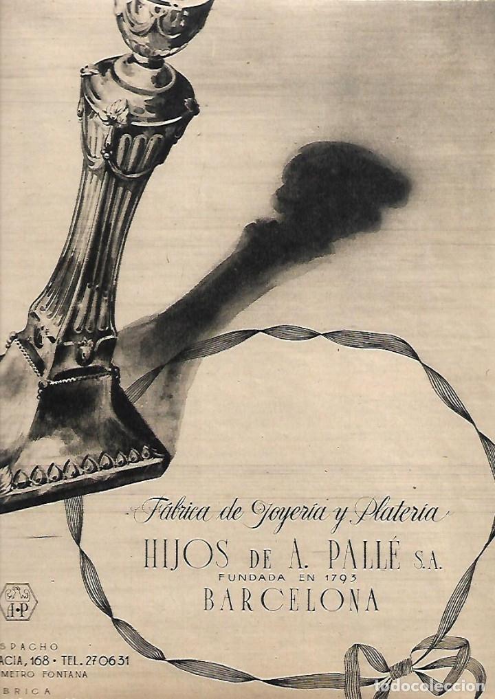 Collezionismo: A&Ntilde;O 1953 RECORTE PRENSA PUBLICIDAD HIJOS DE A PALLE FABRICA JOYERIA PLATERIA JOYAS