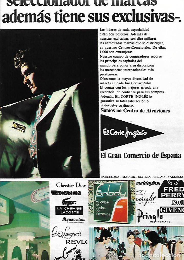 Collezionismo: A&Ntilde;O 1971 RECORTE PRENSA PUBLICIDAD EL CORTE INGLES GRANDES ALMACENES GRAN COMERCIO DE ESPA&Ntilde;A