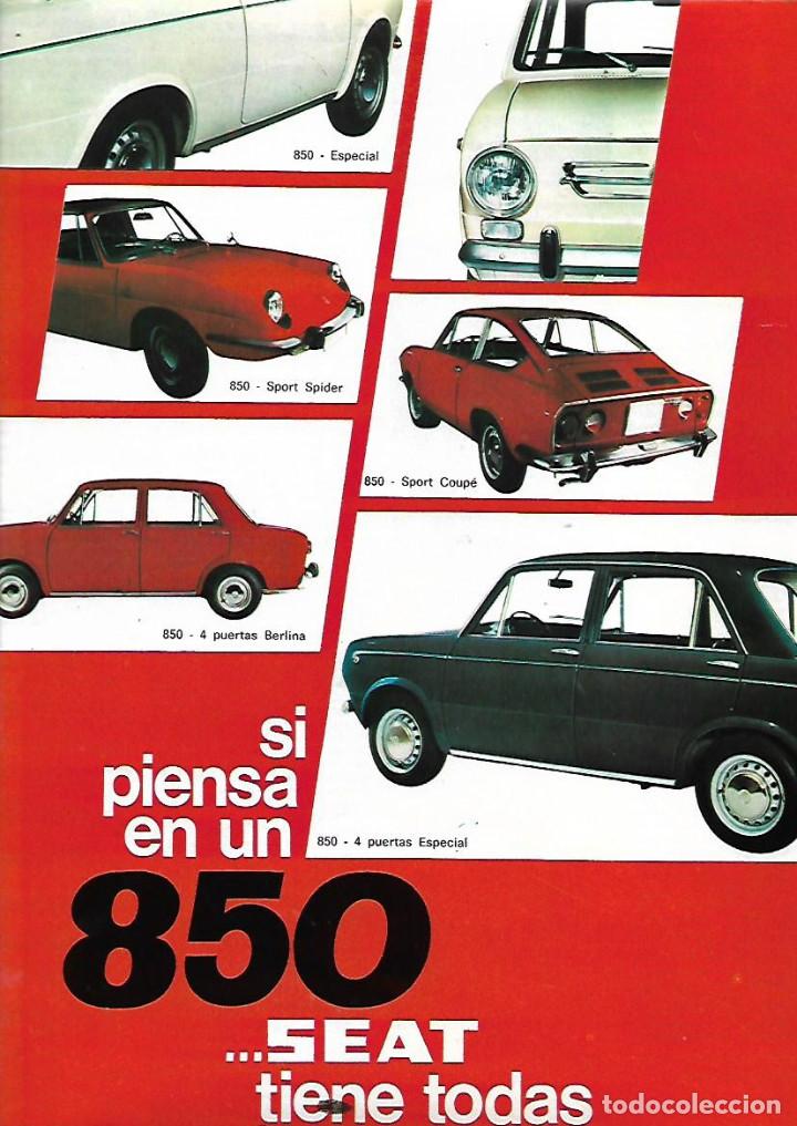 Coleccionismo: A&Ntilde;O 1971 RECORTE PRENSA PUBLICIDAD SEAT 850 COCHE AUTOMOVIL