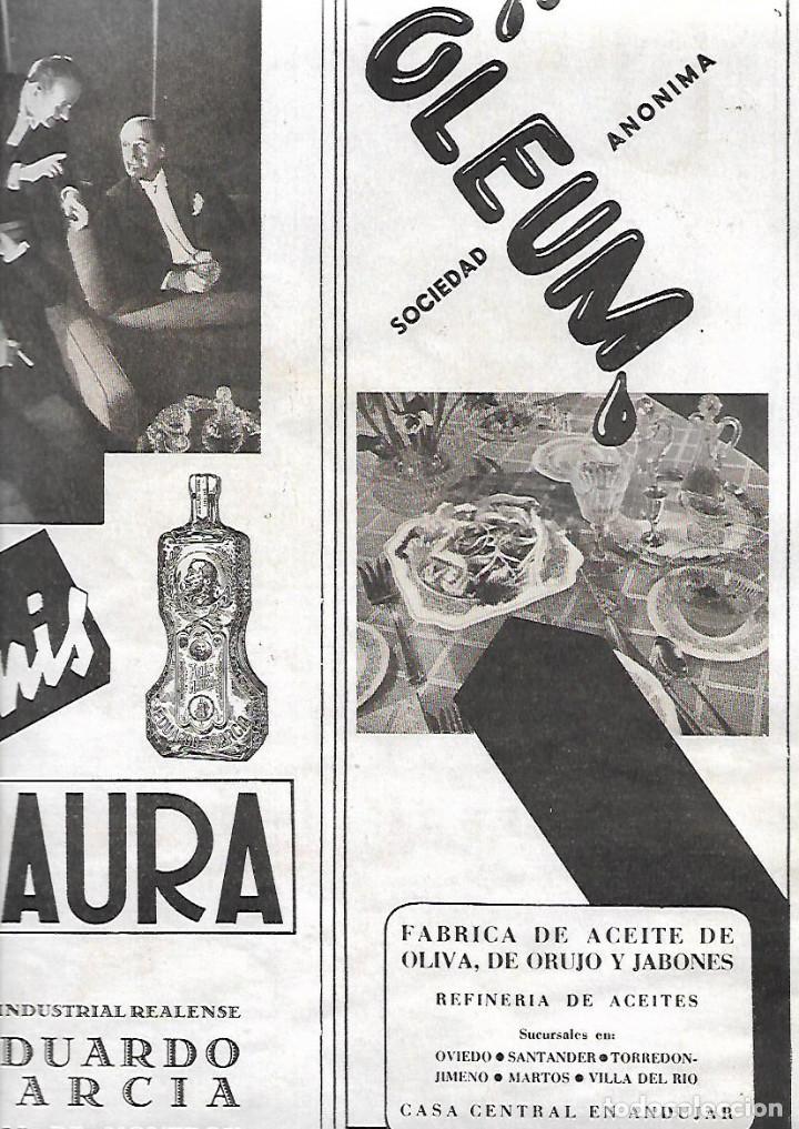 Coleccionismo: A&Ntilde;O 1940 RECORTE PRENSA PUBLICIDAD OLEUM FABRICA ACEITES JABONES REFINERIA ANDUJAR