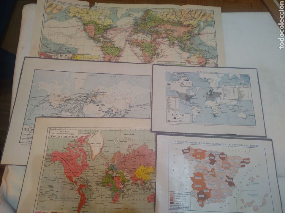 Coleccionismo: LAMINAS ESPASA MAPAS COMERCIALES - Foto 1