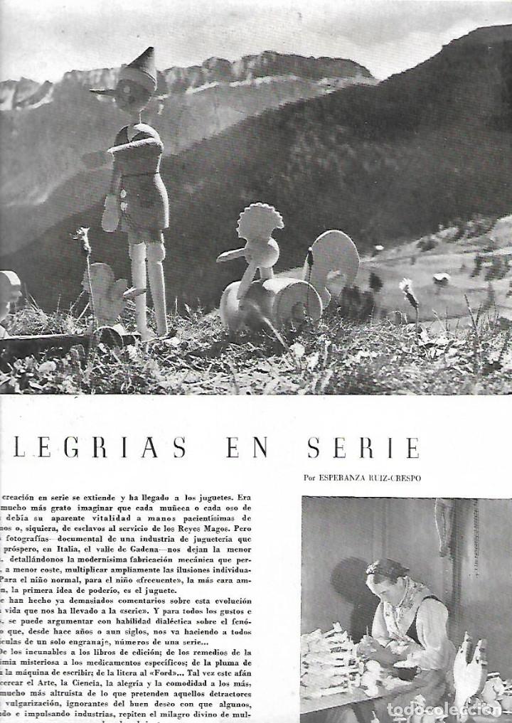 Collectionnisme: A&Ntilde;O 1943 RECORTE PRENSA FABRICACION JUGUETES EN SERIE MADERA ITALIA VALLE DE GADENA