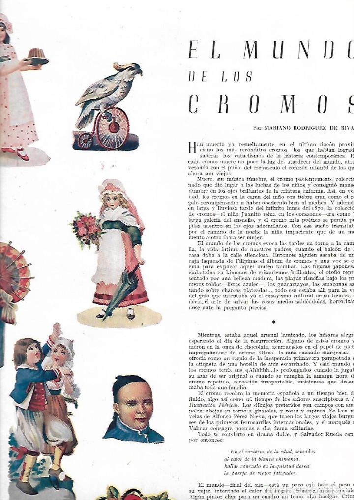 Sammelleidenschaft Papier: A&Ntilde;O 1944 RECORTE PRENSA EL MUNDO DE LOS CROMOS