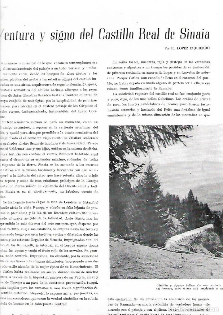 Sammelleidenschaft Papier: A&Ntilde;O 1944 RECORTE PRENSA CASTILLO REAL DE SINAIA VENTURA Y SIGNO