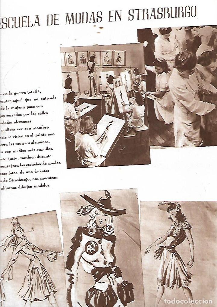 Sammelleidenschaft Papier: A&Ntilde;O 1944 RECORTE PRENSA ESCUELA DE MODAS EN STRASBURGO MODA