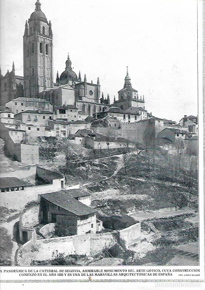 Sammelleidenschaft Papier: A&Ntilde;O 1915 RECORTE PRENSA SEGOVIA VISTA PANORAMICA CATEDRAL FOTOGRAFIA LOPEZ BEAUBE