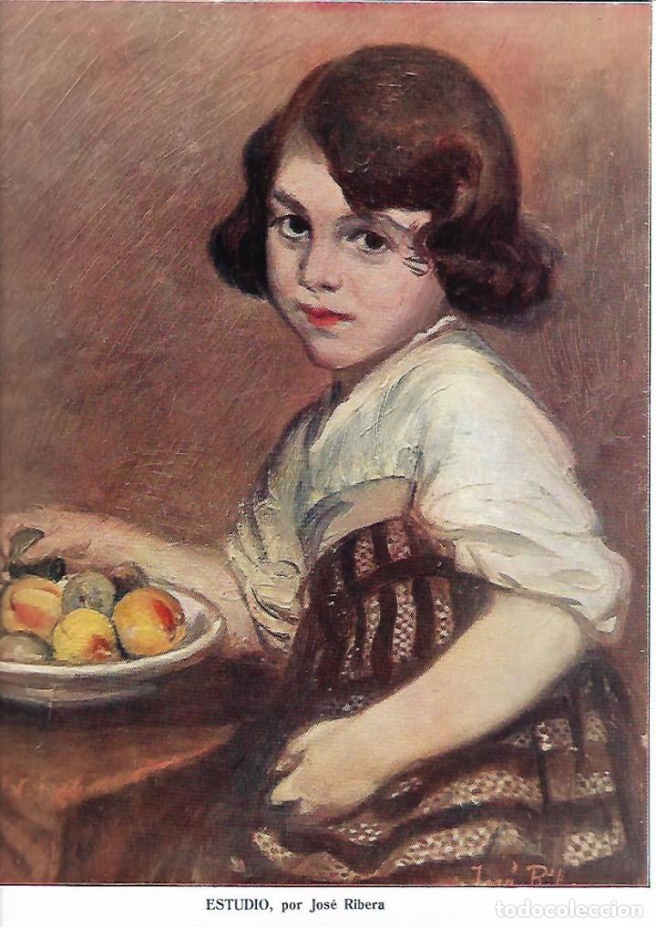 Collectionnisme: A&Ntilde;O 1915 RECORTE PRENSA LAMINA PINTURA DIBUJO ESTUDIO POR JOSE RIBERA