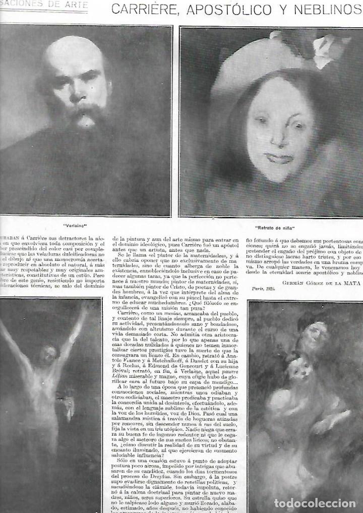 Sammelleidenschaft Papier: A&Ntilde;O 1925 RECORTE PRENSA PINTURA CARRIERE APOSTOLICO NEBLINOSO VERLAINE CRISTO EN LA CRUZ