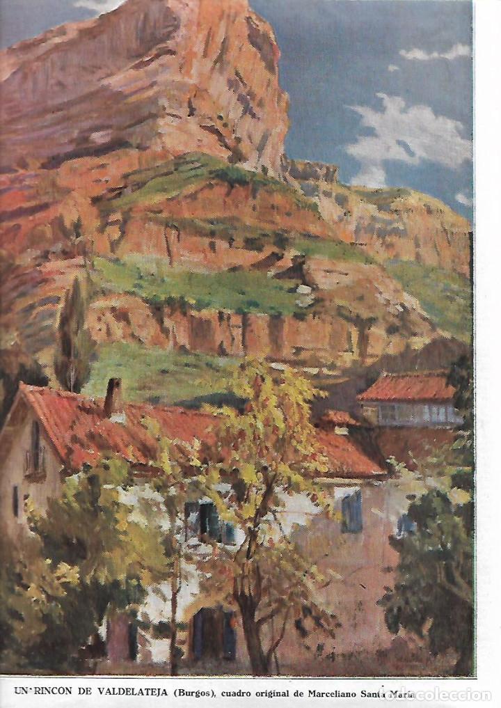 Collectionnisme: A&Ntilde;O 1925 RECORTE PRENSA LAMINA PINTURA UN RINCON DE VALDELATEJA BURGOS MARCELIANO SANTA MARIA