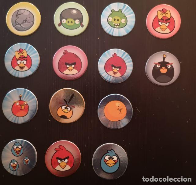 Coleccionismo: TAZOS CARTON ANGRY BIRDS (2012 E-MAX) -ELIGE METALIZADOS-