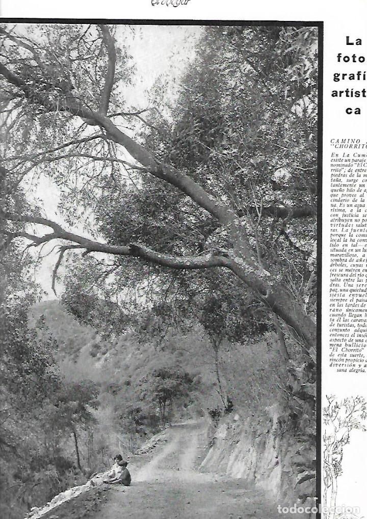 Sammelleidenschaft Papier: A&Ntilde;O 1930 RECORTE PRENSA FOTOGRAFIA ARTISTICA CAMINO AL CHORRITO LA CUMBRE ARGENTINA FOTO LUIS CABADA