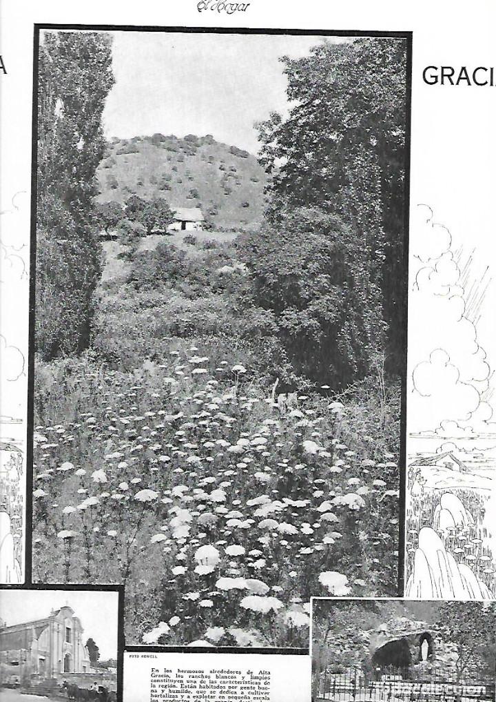 Colecionismo: A&Ntilde;O 1930 RECORTE PRENSA ALTA GRACIA SIERRAS DE CORDOBA ARGENTINA IGLESIA RANCHOS