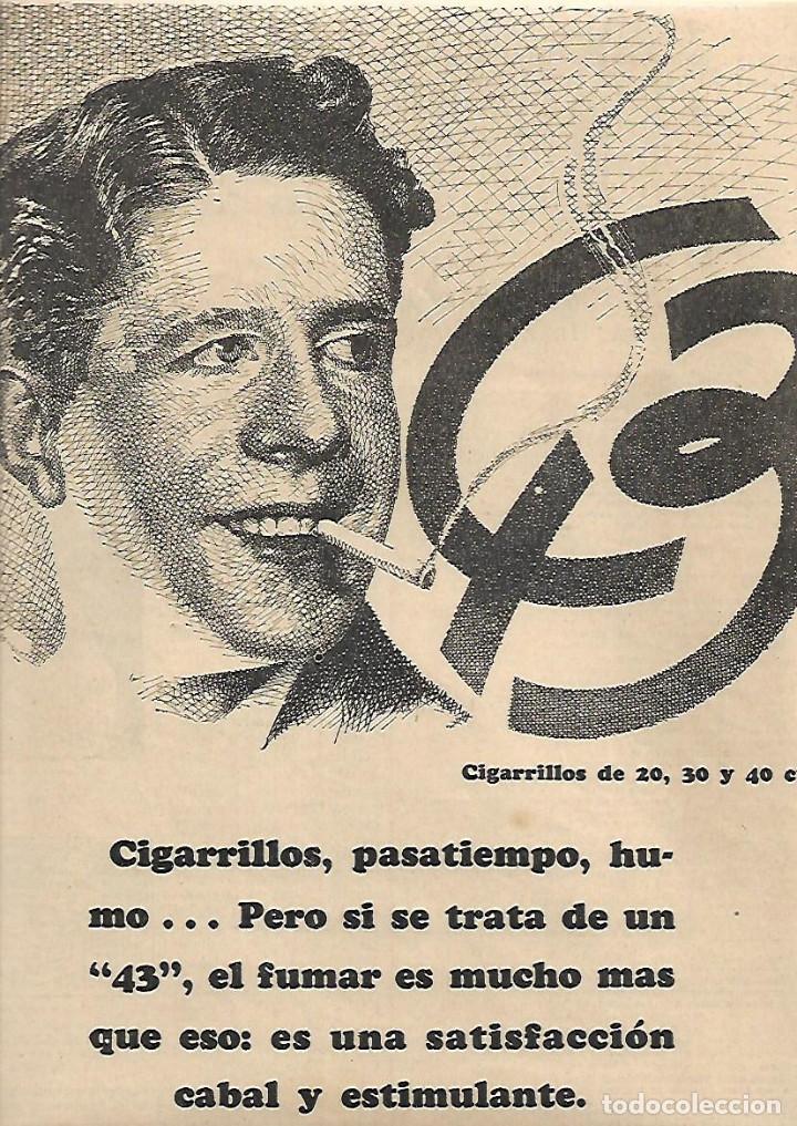 Collectionnisme: A&Ntilde;O 1930 RECORTE PRENSA PUBLICIDAD CIGARRILLOS 43 FUMAR TABACO