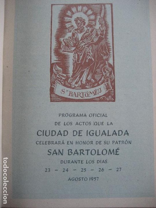 Coleccionismo: Igualada. Fiesta Mayorr. 1957 - Foto 2