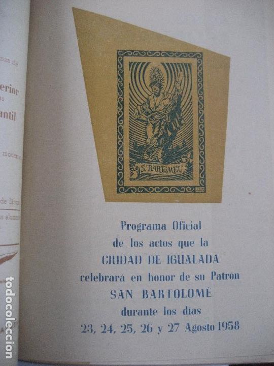 Coleccionismo: Igualada. Fiesta Mayorr. 1958 - Foto 3