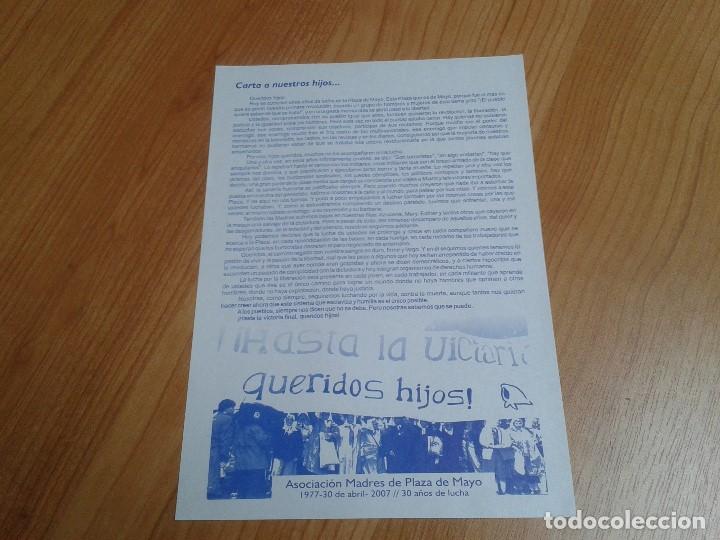 Coleccionismo: Carta a nuestros hijos... - Asociaci&oacute;n Madres Plaza de Mayo - Buenos aires, Argentina, 1995