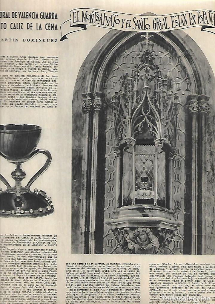 Coleccionismo: A&Ntilde;O 1952 RECORTE PRENSA SANTO GRIAL SANTO CALIZ DE LA CENA EN LA CATEDRAL DE VALENCIA