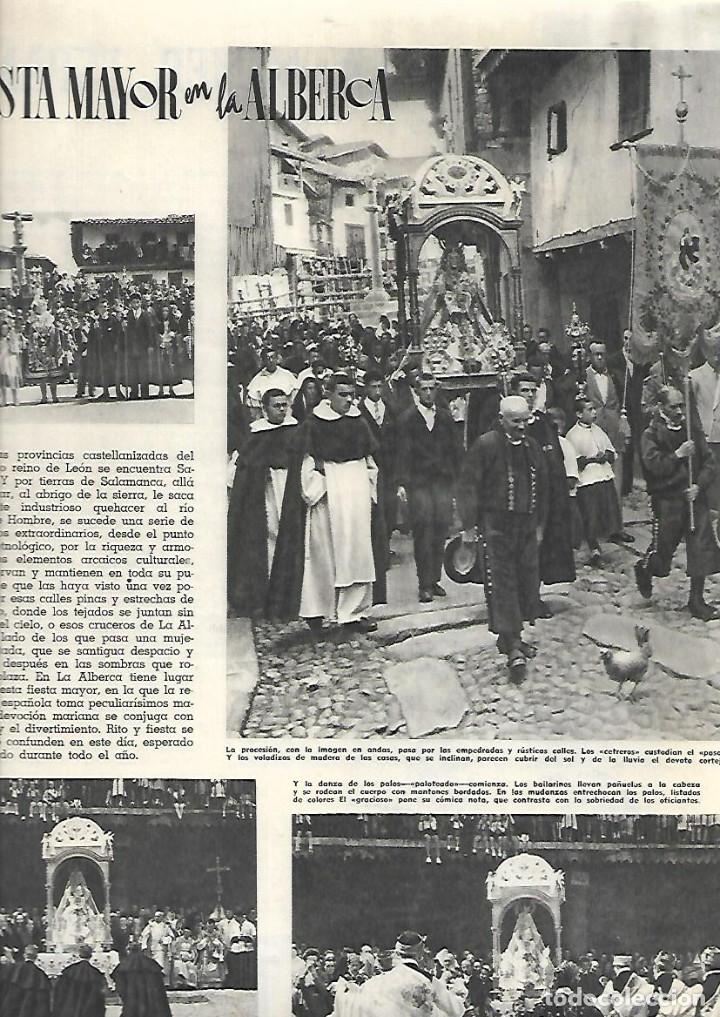 Coleccionismo: A&Ntilde;O 1952 RECORTE PRENSA FIESTA MAYOR LA ALBERCA SALAMANCA CETREROS PROCESION DANZA DE LOS PALOS