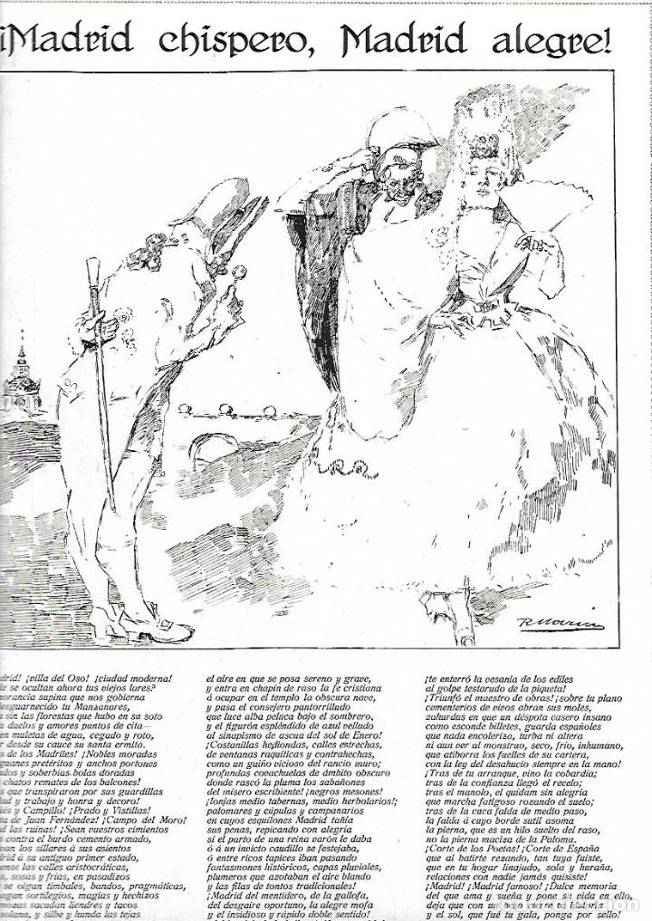 Sammelleidenschaft Papier: A&Ntilde;O 1919 RECORTE PRENSA POESIA MADRID CHISPERO MADRID ALEGRE LEOPOLDO LOPEZ DE SAA DIBUJO MARIN