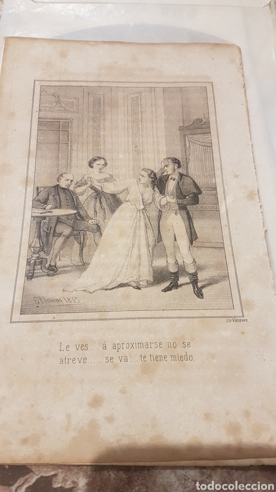 Coleccionismo: 16 l&aacute;minas espinas de una flor 1862 - Foto 6