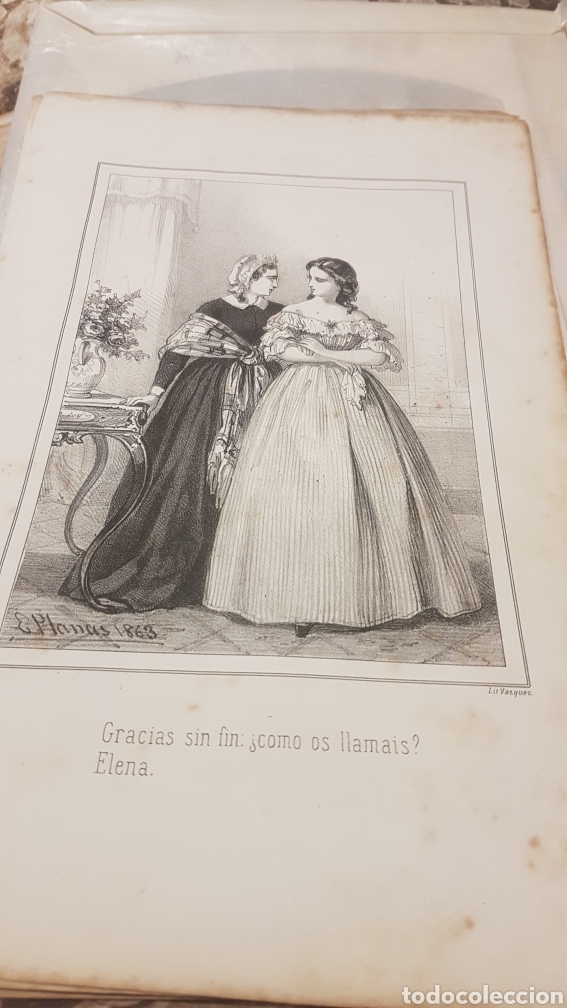 Coleccionismo: 16 l&aacute;minas espinas de una flor 1862 - Foto 7