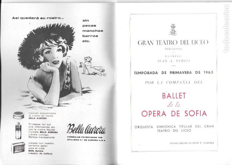Coleccionismo: PR-2102.PROGRAMA GRAN TEATRE DEL LICEU. BALLET DE LA OPERA DE SOFIA.PRIMAVERA 1963. - Foto 2