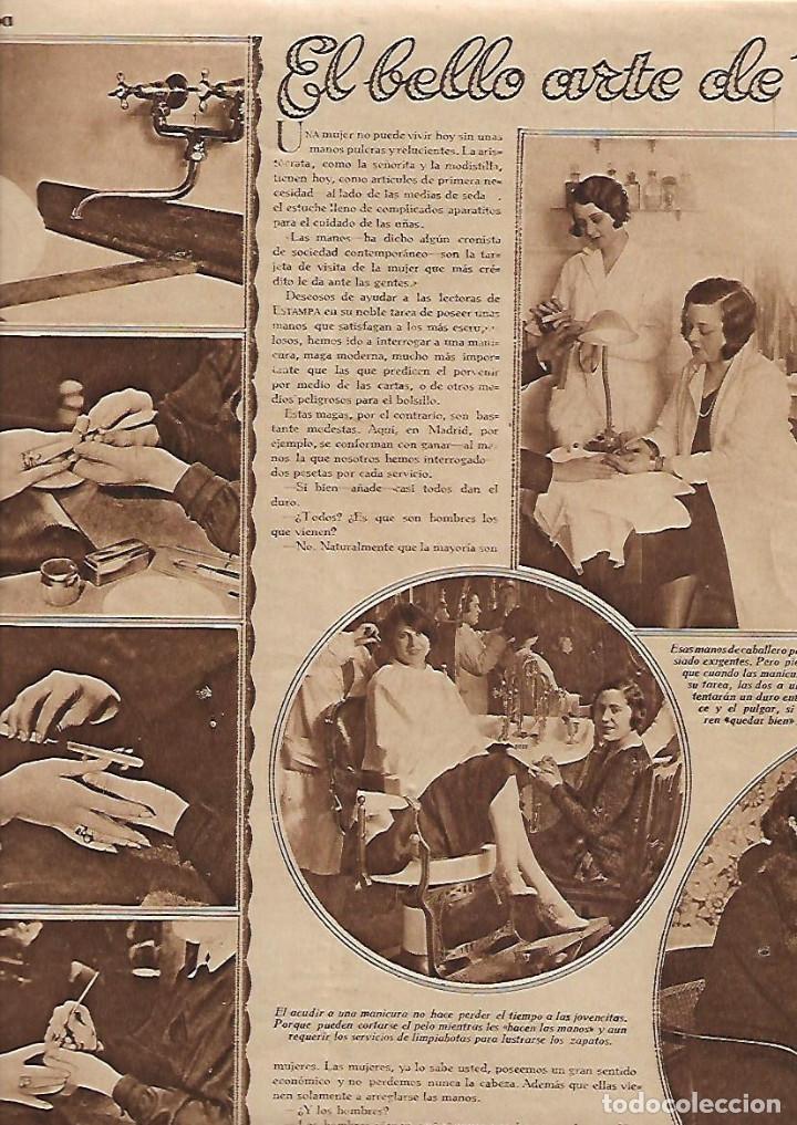 Collecting paper: A&Ntilde;O 1929 RECORTE PRENSA LA MANICURA EL BELLO ARTE DE HACER LAS MANOS