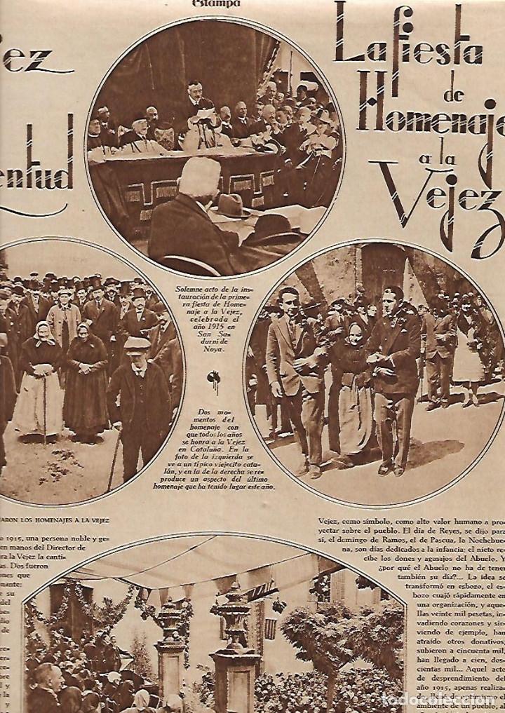 Collectionnisme: A&Ntilde;O 1929 RECORTE PRENSA HISTORIA DE LA FIESTA HOMENAJE A LA VEJEZ VIC SANT SADURNI JAPON