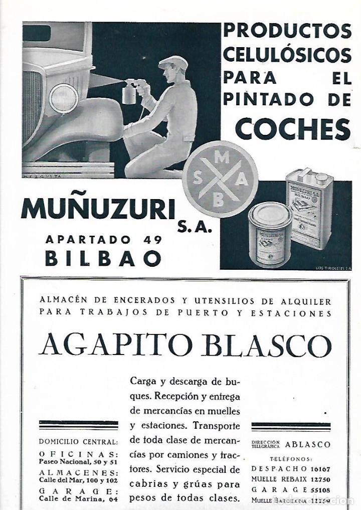 Sammelleidenschaft Papier: A&Ntilde;O 1933 RECORTE PRENSA PUBLICIDAD AGAPITO BLASCO BARCELONA ALMACEN ENCERADOS