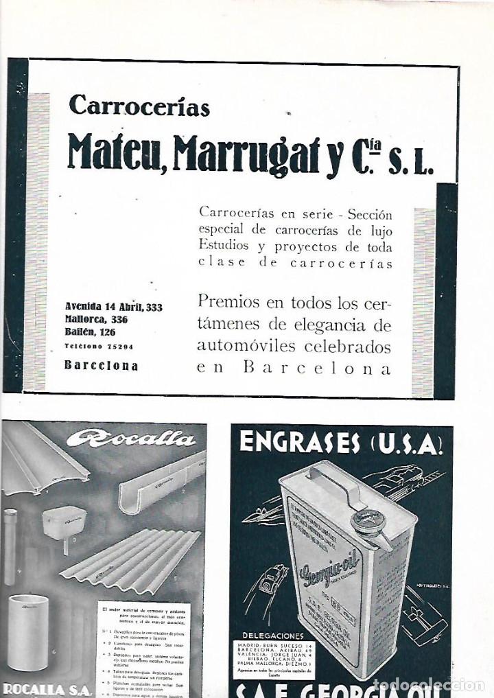 Colecionismo: A&Ntilde;O 1933 RECORTE PRENSA PUBLICIDAD CARROCERIAS MATEU MARRUGAT BARCELONA