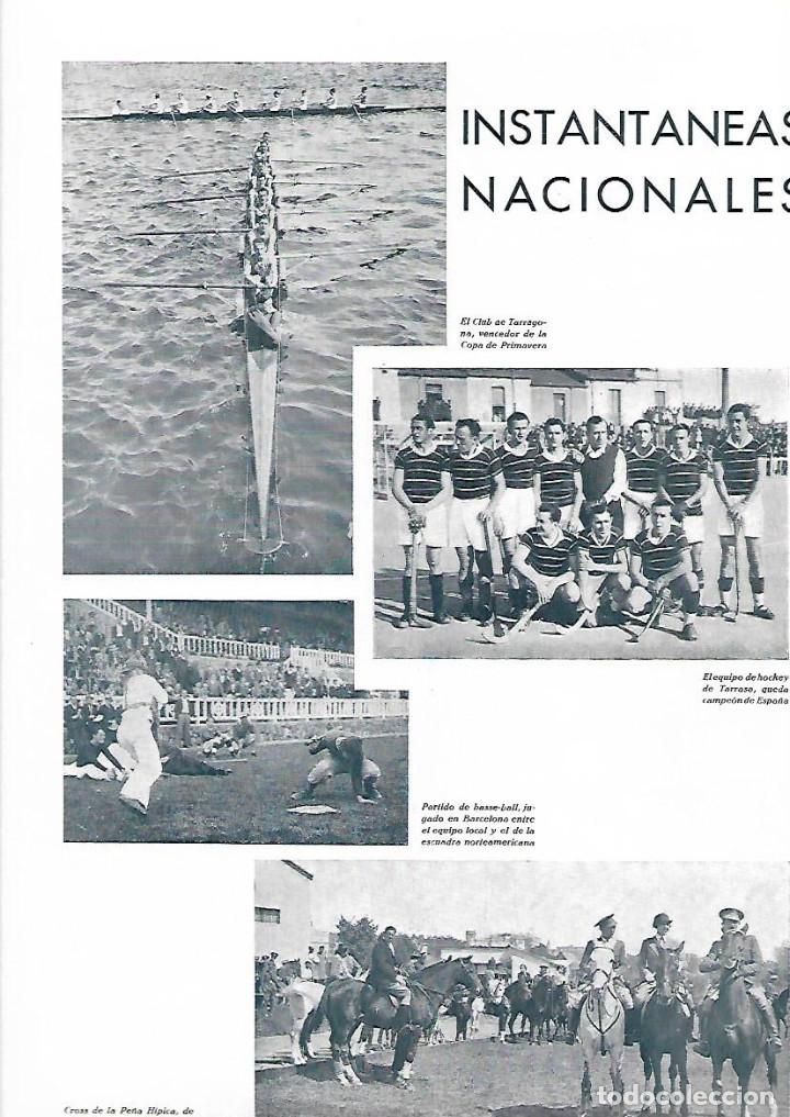 Colecionismo: A&Ntilde;O 1933 RECORTE PRENSA DEPORTES FOTOGRAFIA EQUIPO HOCQUEY DE TERRASSA CAMPEON DE ESPA&Ntilde;A