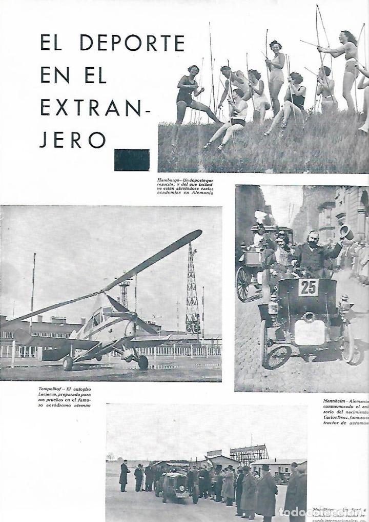 Colecionismo: A&Ntilde;O 1933 RECORTE PRENSA TEMPELHOF ALEMANIA AERODROMO AUTOGIRO LA CIERVA PRUEBAS AVIACION