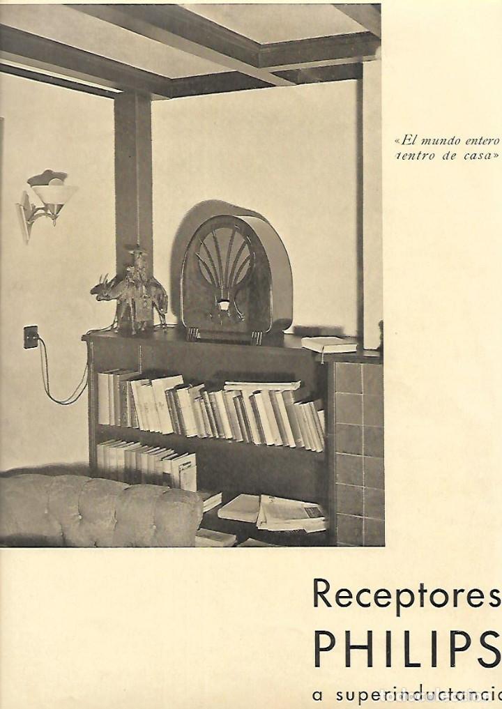 Coleccionismo: A&Ntilde;O 1933 RECORTE PRENSA PUBLICIDAD RECEPTORES PHILIPS RADIO