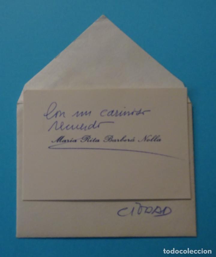 Coleccionismo: TARJETA MAR&Iacute;A RITA BARBER&Aacute; NOLLA. FALLERA CORTE HONOR FALLERA MAYOR VALENCIA 1972