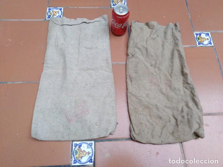 Coleccionismo: 2 sacos de tela - con sendos cu&ntilde;os - Foto 1