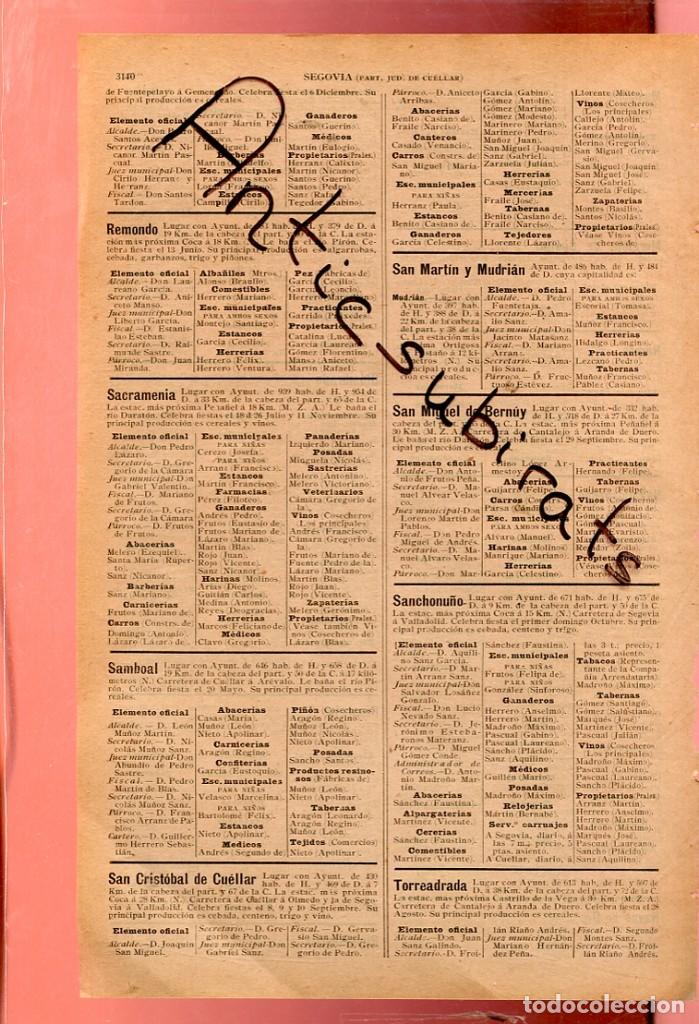 Coleccionismo: A&Ntilde;O 1905 COMERCIOS EN SAN MARTIN MUDRIAN MIGUEL DE BERNUY SANCHONU&Ntilde;O
