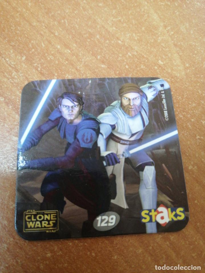 Coleccionismo: IMAN STAKS STAR WARS THE CLONE PANINI N&ordm; 129 LA GUERRA DE LAS GALAXIAS