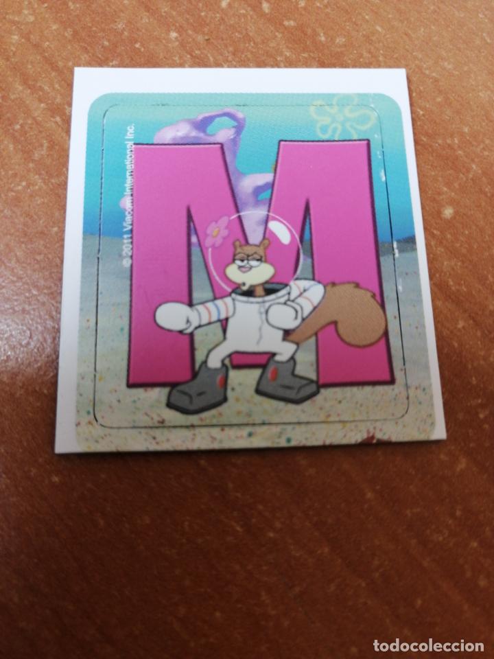 Coleccionismo: IMAN STAKS BOB ESPONJA DE GALLINA BLANCA (EL ABECEDARIO ) LETRA-M