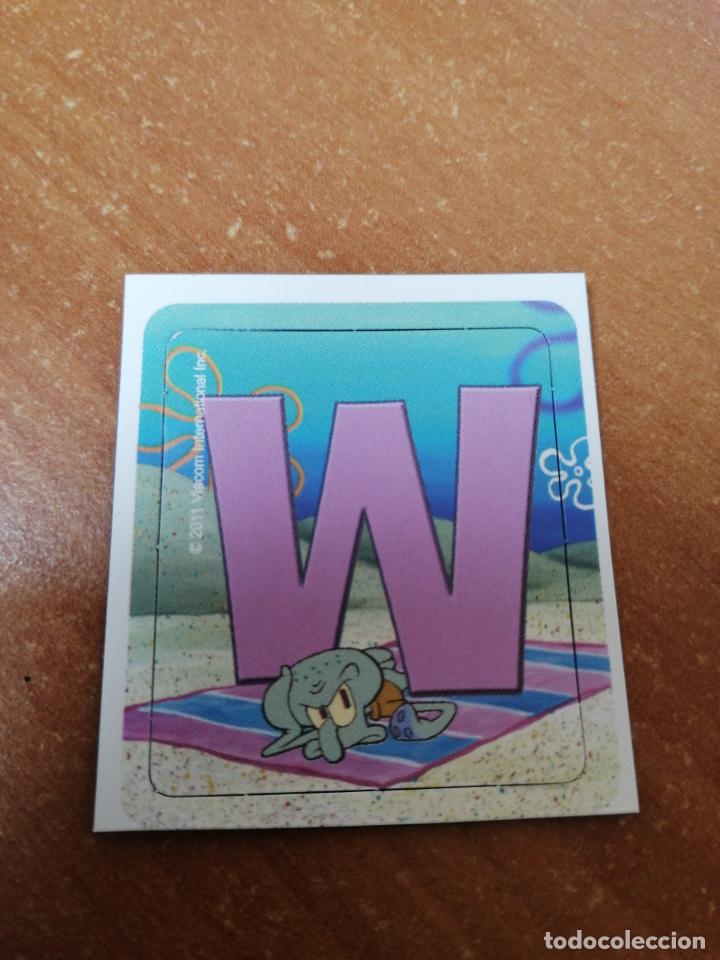 Coleccionismo: IMAN STAKS BOB ESPONJA DE GALLINA BLANCA (EL ABECEDARIO ) LETRA-W