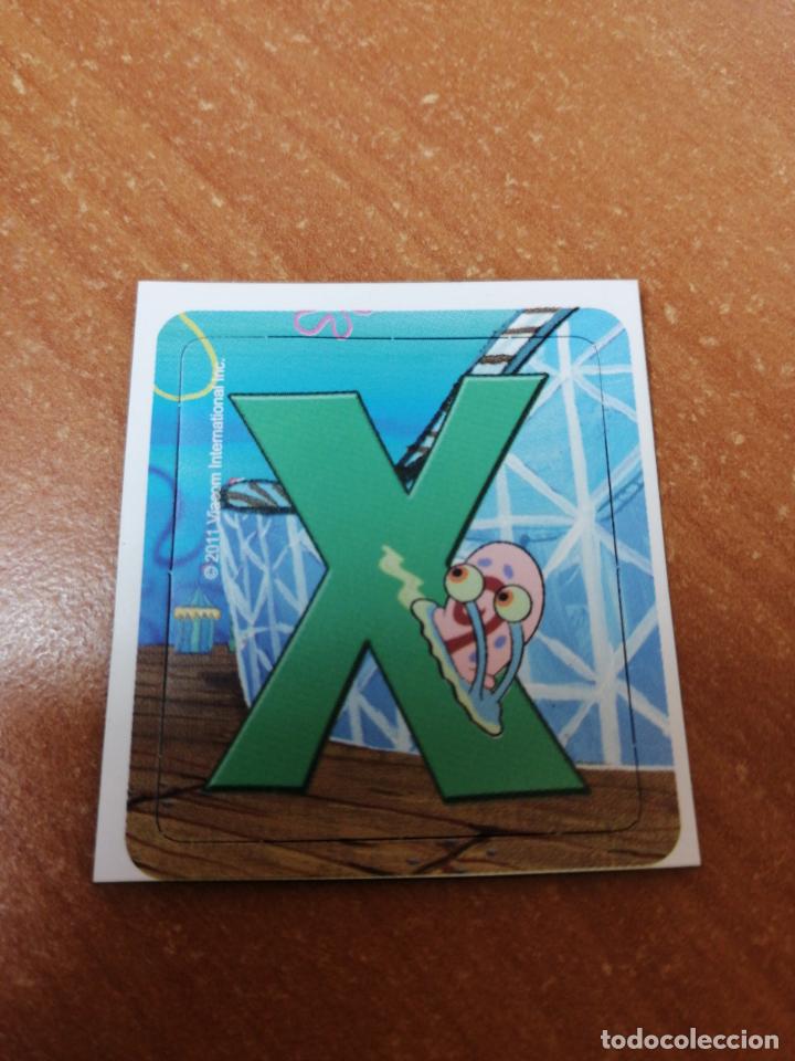 Coleccionismo: IMAN STAKS BOB ESPONJA DE GALLINA BLANCA (EL ABECEDARIO ) LETRA-X