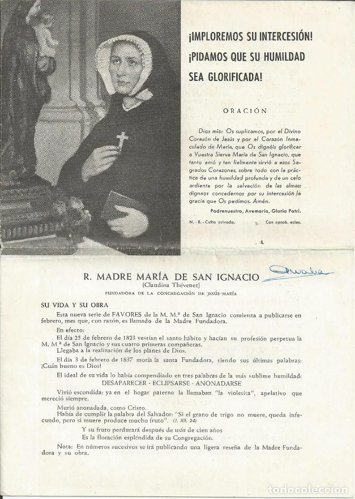 Collectionnisme: R. MADRE MAR&Iacute;A DE SAN IGNACIO (CLAUDINA TH&Eacute;VENET) SU VIDA, SU OBRA - FUNDADORA CONGREG. JESUS-MARIA